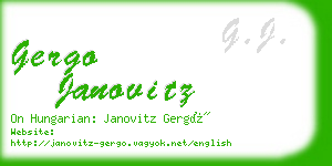 gergo janovitz business card